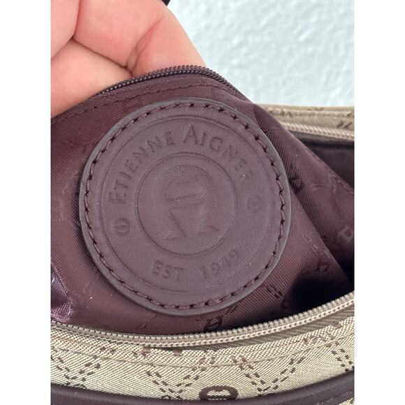 Vintage Etienne Aigner Shoulder Bag Purse Brown Y2K - Picture 7 of 7